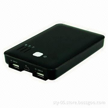 5,000mAh Power Bank with Dual 1/1A Output, Can Charge iPad/iPhone/iPod, Google Android Smartphones
